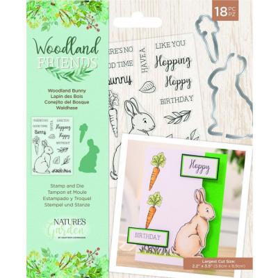 Crafter's Companion Woodland Friends Stamp & Die - Woodland Bunny